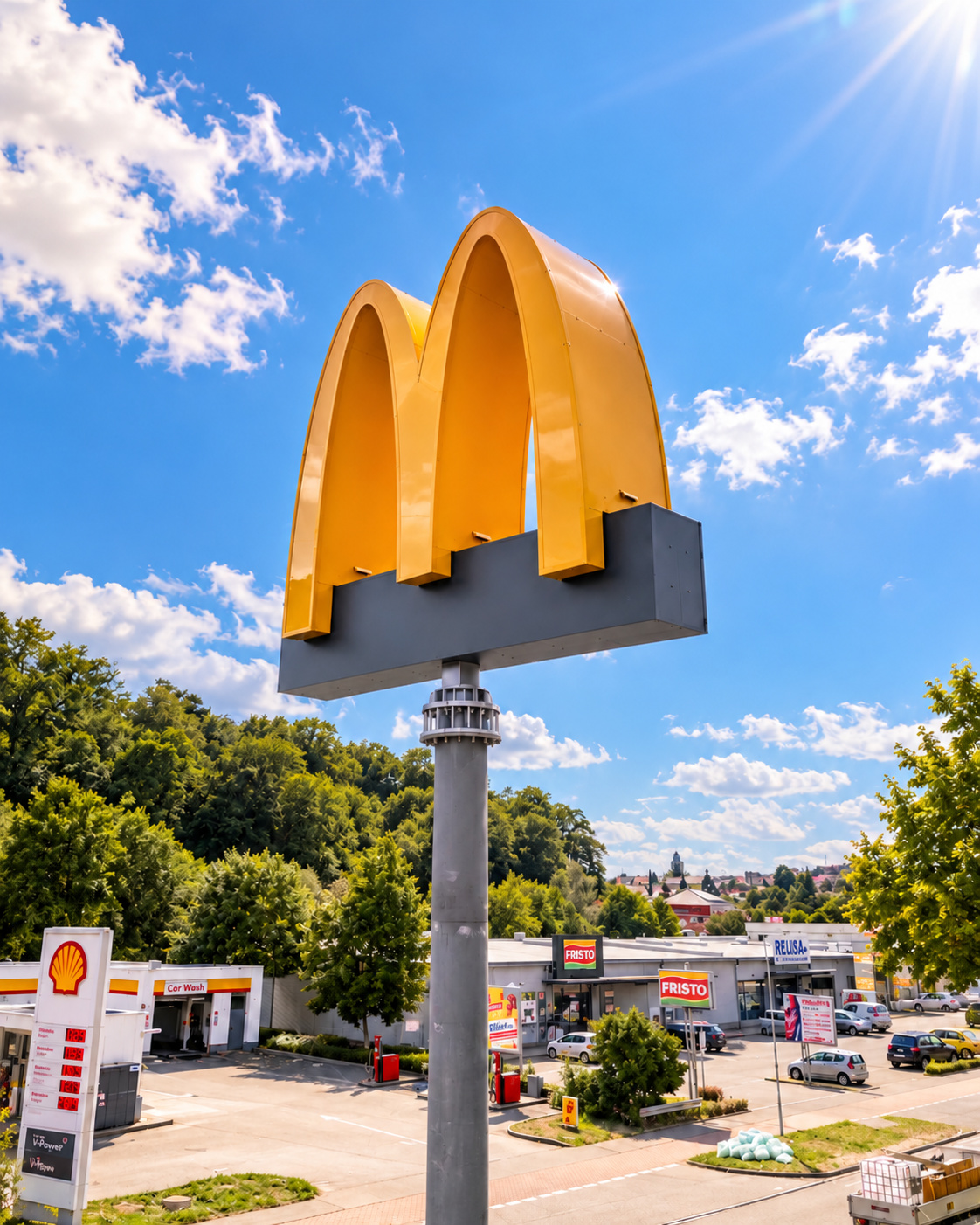 Original McDonald’s Logo am Restaurant Biberach