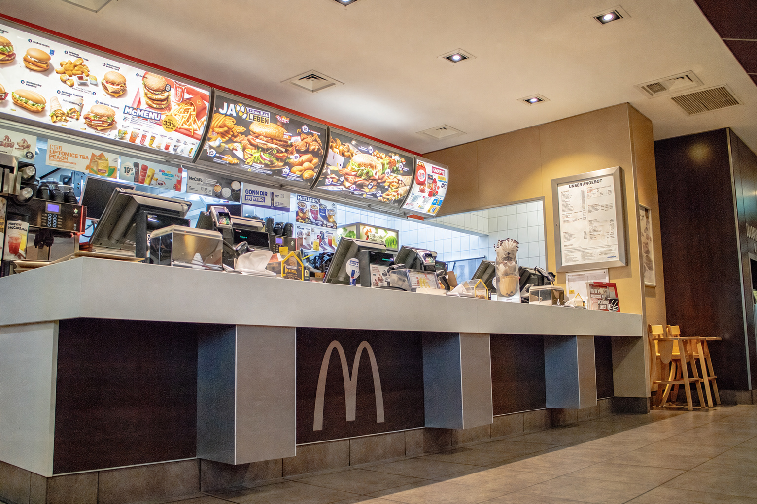 Einblick in das McDonald’s Restaurant Lindau