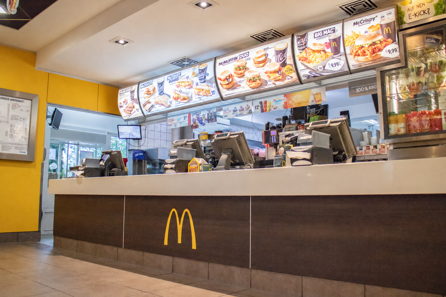 Einblick in das McDonald’s Restaurant Wangen